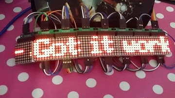 Arduino with Parola script working at last.