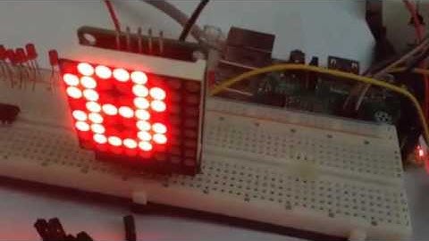 Displaying a random number on 8x8 LED dot matrix Raspberry Pi 2