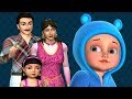 Johny johny yes papa family version  3d animation nursery rhymes  songs for children