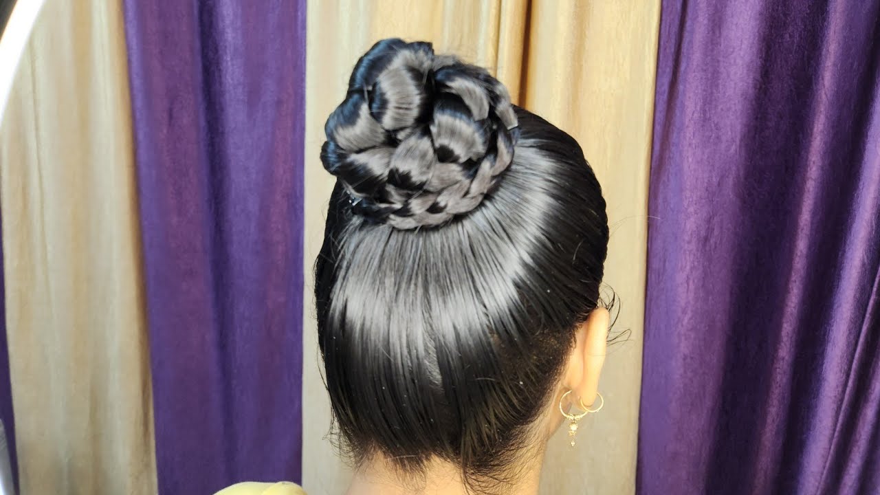 High Tight Braid Bun On Heavy Oily Hair  || Doorway to Beauty