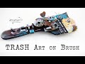 Use Trash on your Brush - mixed media recycling ✂️ Maremi's Small Art
