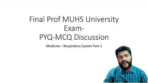 Final Prof University MCQ Discussion- Medicine- Respiratory System Part 1