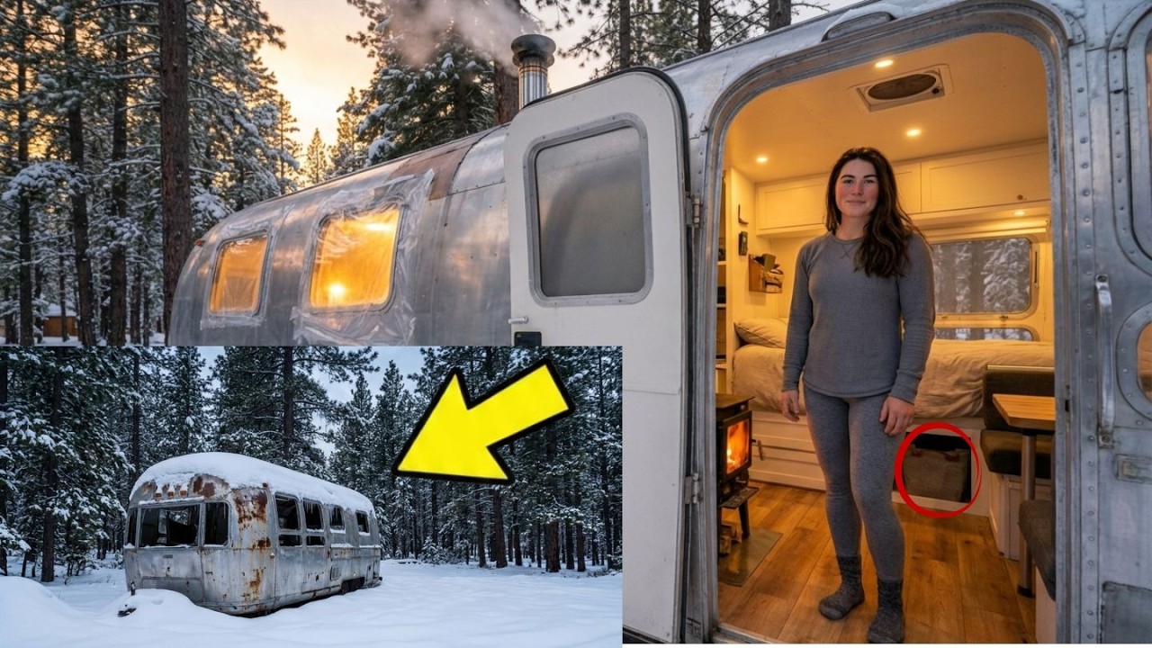 Building a Modern Camping Trailer for 5 Days in Heavy Snow