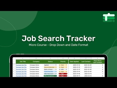 Drop Down Lists, Format Dates, and Calculate Days Between Dates in Google Sheets
