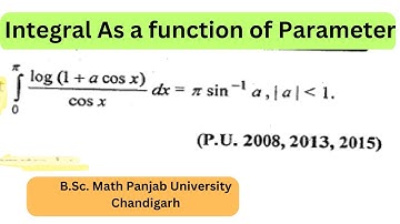 Q1 Integral as a function of Parameter