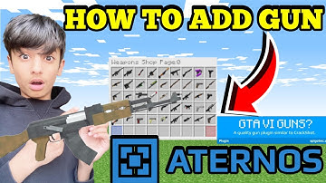 Best Guns Plugin in Aternos Server | How To Add Gun Plugin In Minecraft Server | Full Tutorial