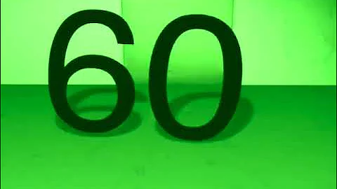 Scary Numbers - 60 Second Countdown Reversed x2 speed and it's green