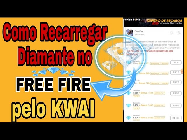 Como recarregar diamante no Free Fire pelo Kwai