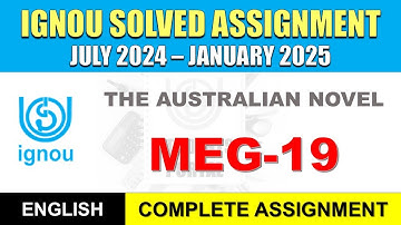MEG 19 Solved Assignment 2024-25 || meg-19 solved assignment in English || July 2024 to Jan 2025