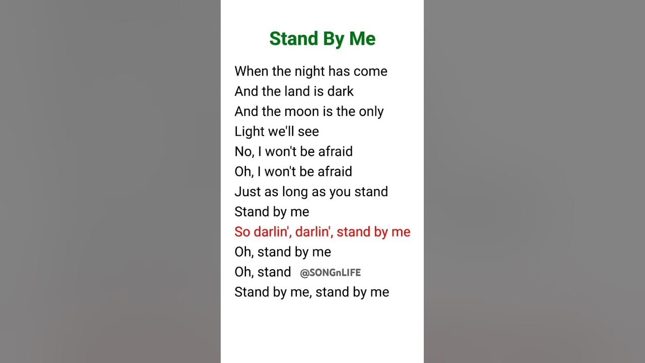🍏 Stand By Me | Ben.E King #lyrics #english