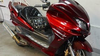 ☆ ﾏｼﾞｪｽﾃｨ250 ﾌﾙｶｽﾀﾑ☆ﾜｲﾝﾚｯﾄﾞ ｶﾞﾘ傷無し ﾊﾞｲｸ本舗 - YouTube