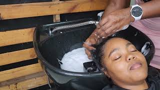 We had to chop all her hair off because of how damaged her hair was.