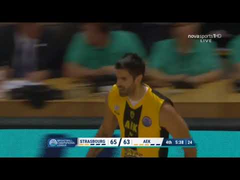 Ντούσαν Σάκοτα 4/4 τρίποντα στο 4ο Δεκάλεπτο vs Strasbοurg