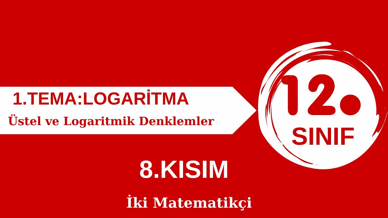 ÜSTEL VE LOGARİTMİK DENKLEMLER 1 (ORİJİNAL YAYINLARI)