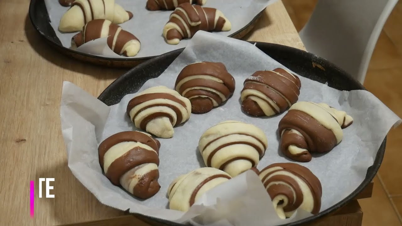 CORNETTI BICOLORE ALLA NUTELLA super soffici simil bauli