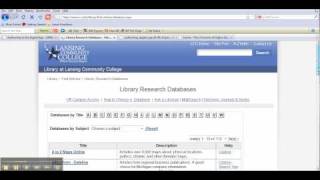HOW TO RESEARCH IN ONLINE DATABASES AT LCC