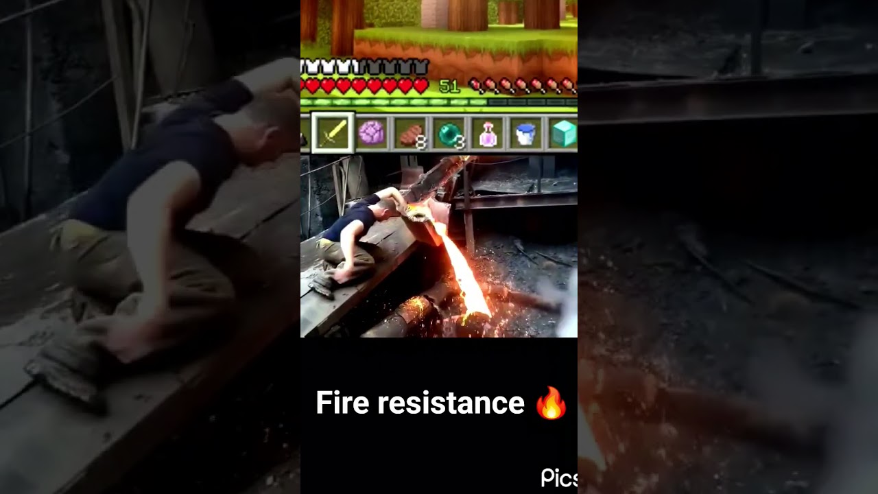 🔥🧱 What If Steve Had Fire Resistance in Real Life? (Minecraft IRL) 🧯🔥