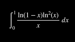 Integral from 0 to 1 of (ln(1-x)(lnx)^2)/(x) dx