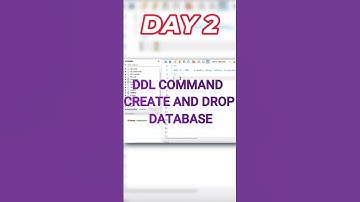SQL Day 2 | DDL Commands in SQL | CREATE & DROP Command Explained | SQL Tutorial for Beginners