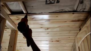 pix Outdoor Tongue And Groove Pine Ceiling off grid cabin build tongue and groove knotty pine ceiling episode 22