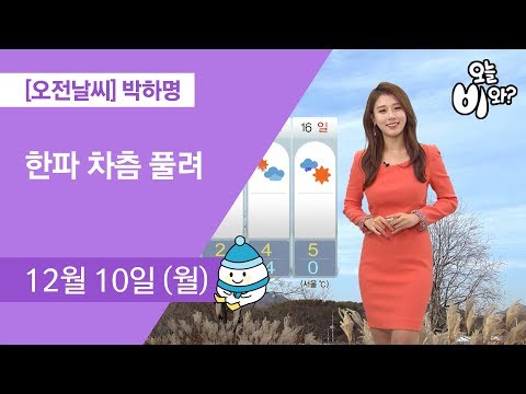 [오늘날씨] 박하명 : 930 뉴스 기상예보 20181210