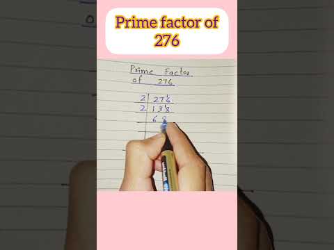 Prime Factor Of 276 Viral Youtube Youtubeshorts Maths 