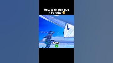 How to Fix Edit Glitch #fortnite