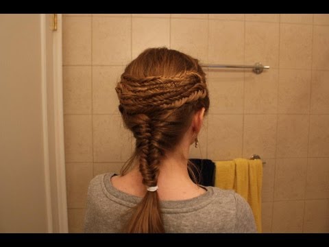 Braids & Hairstyles for Super Long Hair: Waterfall & Lace Braid Hairstyle  with Greek Key Side Bun (new demo video!)