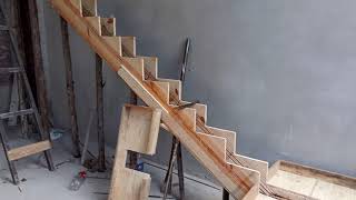 Escada Vazada #como fazer? forma da viga e ferragem