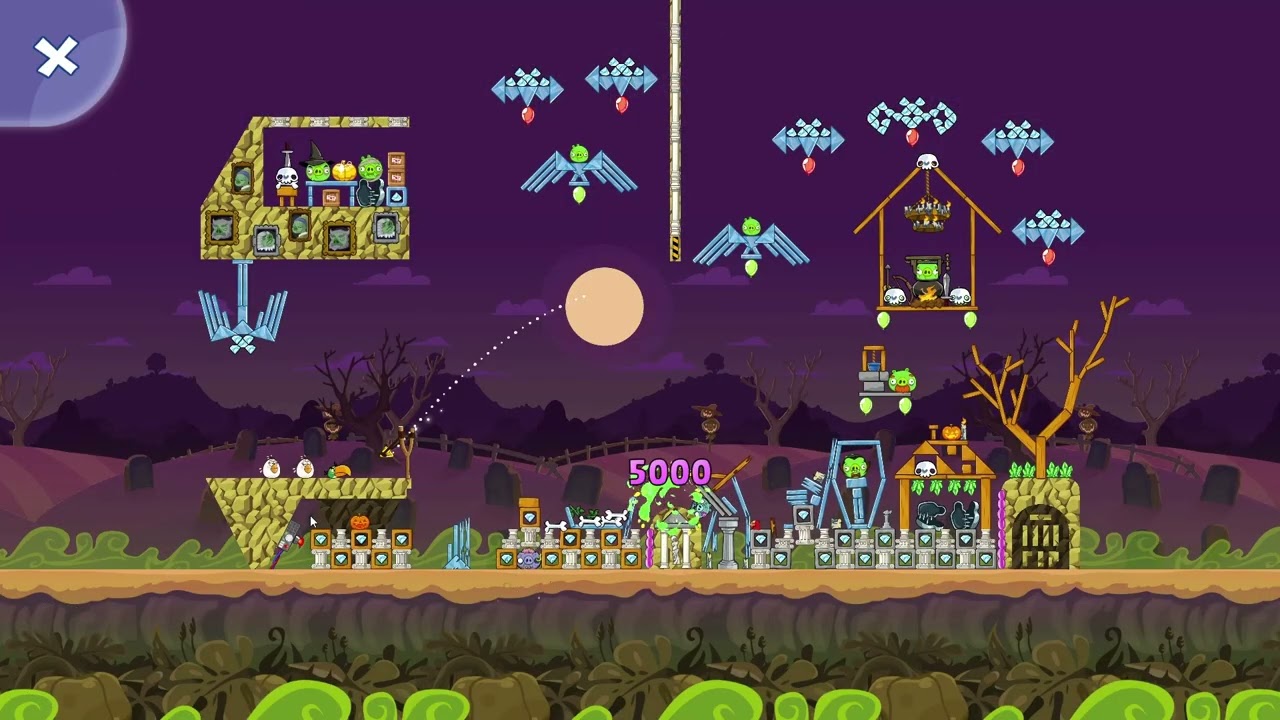 Турнир 8 уровня Angry Birds Friends 1637, три звезды, без бонусов, прохождение 27.10.2025