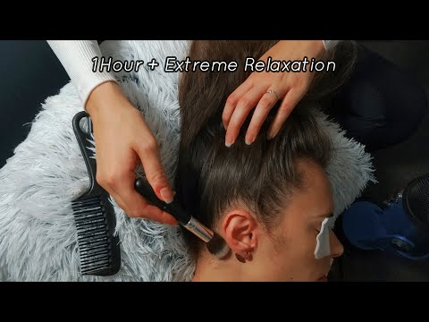 ASMR scratching and massage | scalp massage sounds for relaxation | Face touching asmr - No talking