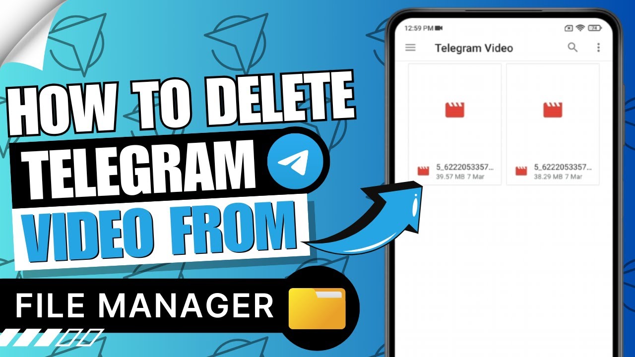 How to Delete Telegram Video from Storage | File Manager ✅