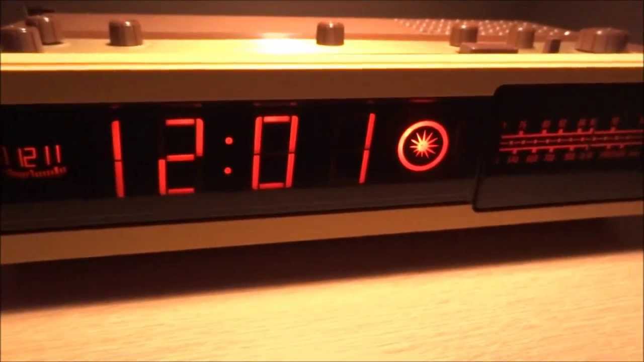LUMITIME AR-100RJ 1975 Neon display alarm clock radio - YouTube