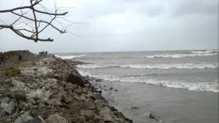 Crazy winds at IN shore in Lake Michigan overlooking Chicago (remnants of Hurricane Sandy) 3