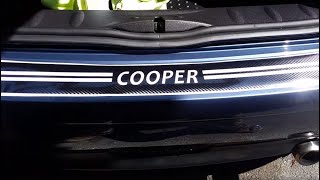 Installing decal on the rear bumper of a 2009 R56 Mini Cooper