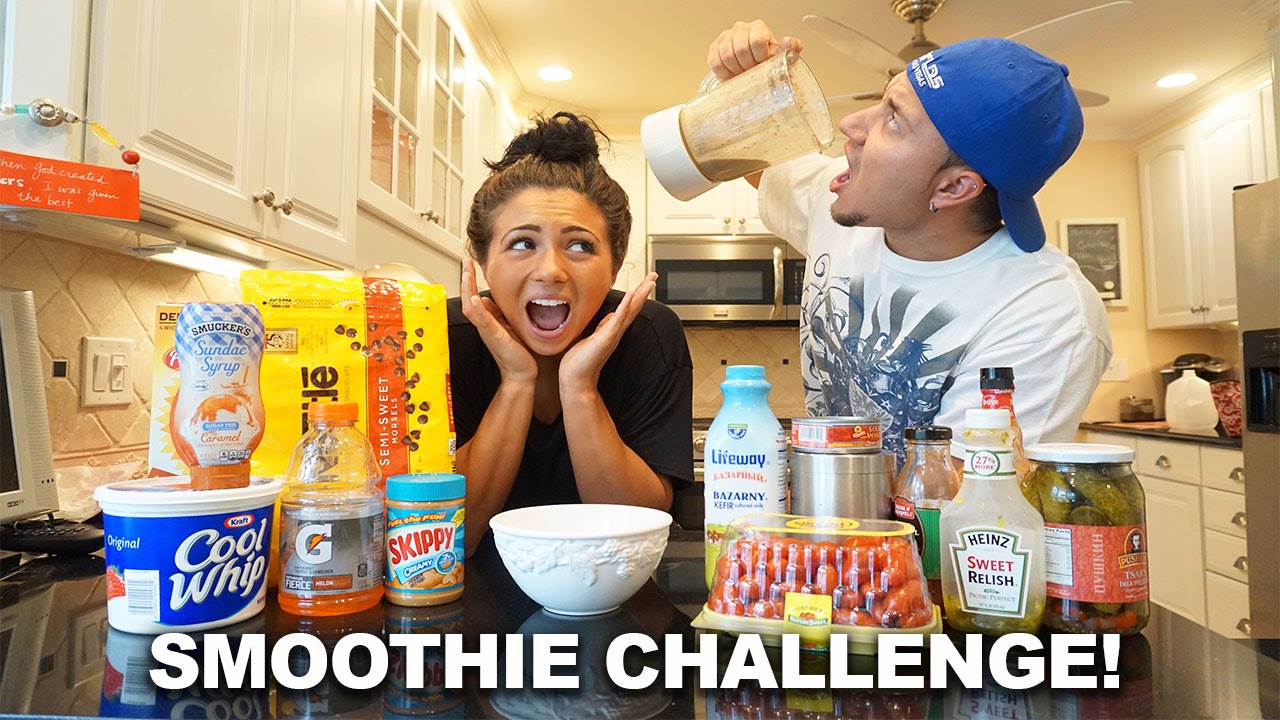 SMOOTHIE CHALLENGE! Super Gross Smoothies Drink It All BF vs GF