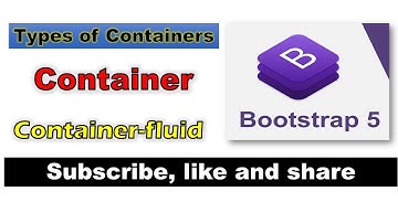 Container and Container Fluid in Bootstrap 5