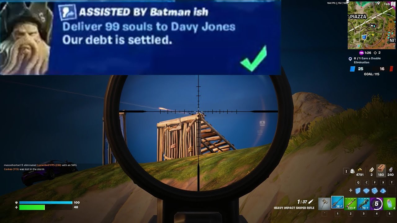 Deliver 99 souls to Davy Jones Fortnite YouTube