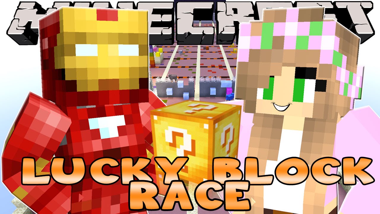 Minecraft-Little Kelly- SUPERHERO LUCKY BLOCK RACE!