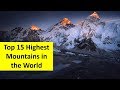 Top 15 Highest Mountains in the World