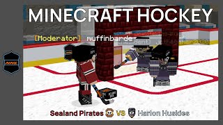 Real Hockey in Minecraft! [Sealand Pirates VS Harlon Huskies] Showcase of realistic Hockey match!