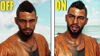 Far Cry 6 HD texture pack comparison: on/off