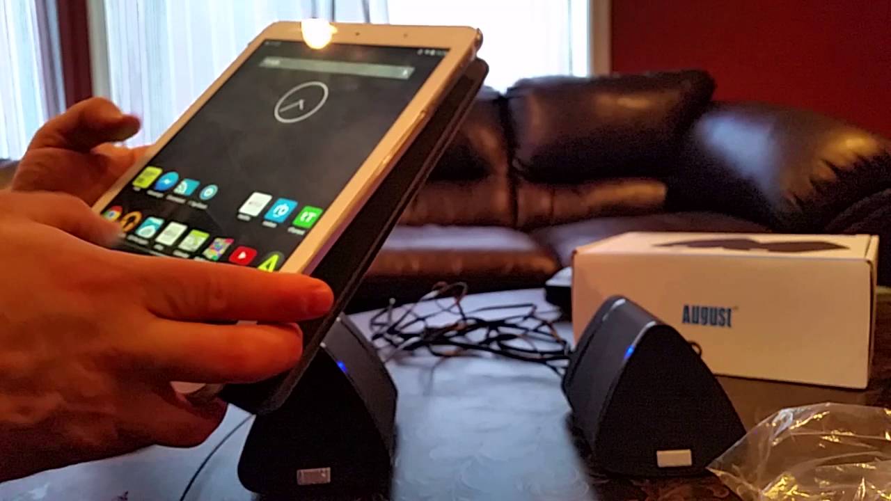 August MS515 twin bluetooth speakers unboxing and review