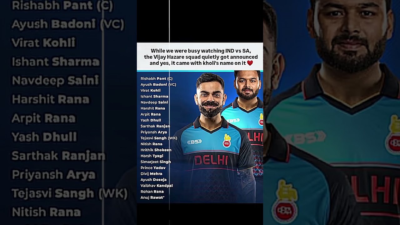 Virat Kohli vijay hazaree trophy 🏆😱🤔 