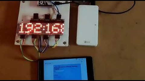 NodeMCU(ESP8266)WiFi Controlled LED Matrix  MAX7219 Display