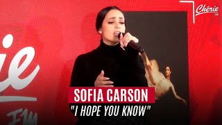 SOFIA CARSON "I Hope You Know" en live sur Chérie FM
