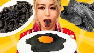 I only ate BLACK FOOD for 24 hours *GROSS CHALLENGE*