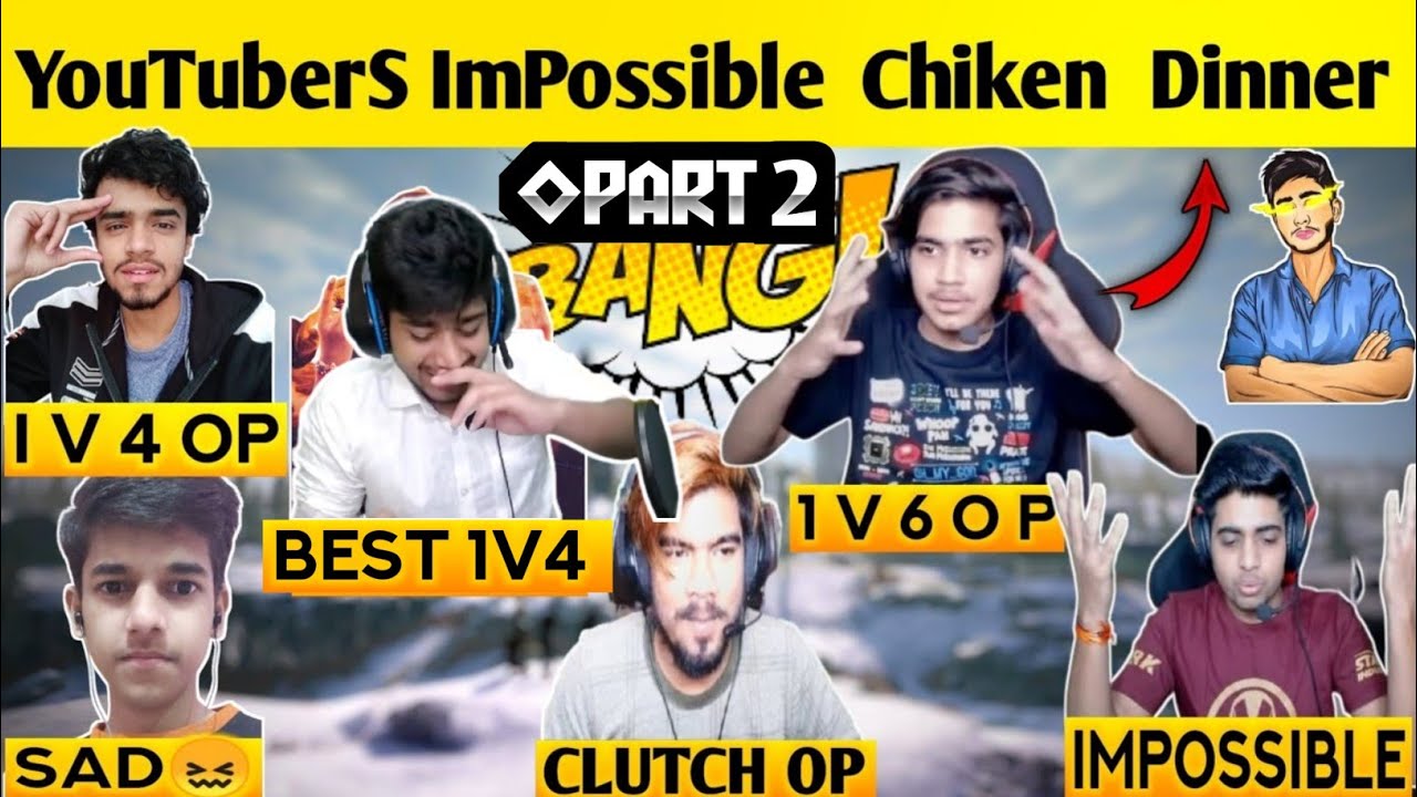 😱Youtubers Impossible Chicken Dinner In Pubg MLite|| Ft. GoDPraveenYT,GamoBoy,GoDTushar,Insane,GoDAD