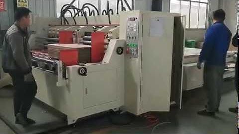 QH-PACK Automatic Feeder Paperboard Slitter Scorer with Stacker machine/Anotador cortadora