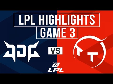 JDG vs TT Highlights Game 3 | LPL 2025 Split 2 | JD Gaming vs ThunderTalk Gaming
